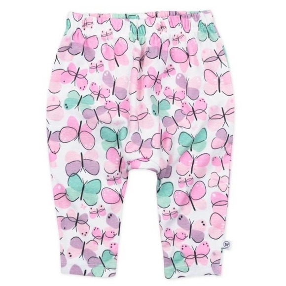 Honest Baby Girls leggings 3pk Organic Cotton Cuff-Less Harem Flutter Pants 18 m - Picture 3 of 5